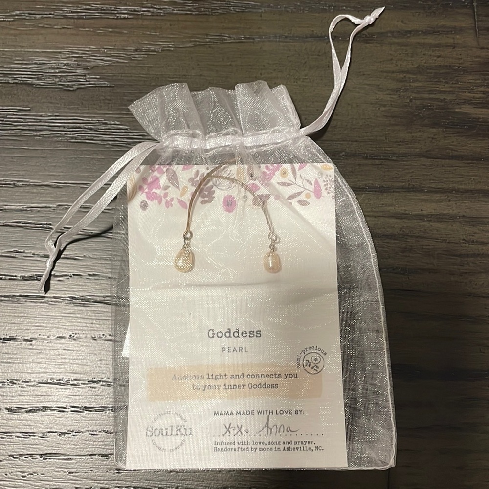Goddess Sterling Silver Pearl Earrings